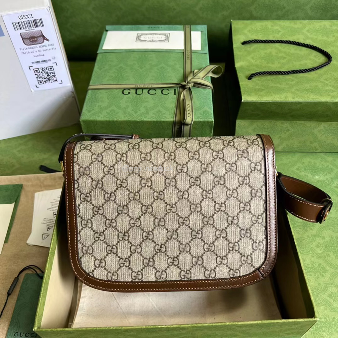 Gucci 1955 Horsebit Shoulder Bag Small Beigebrown (7) - newkick.cc